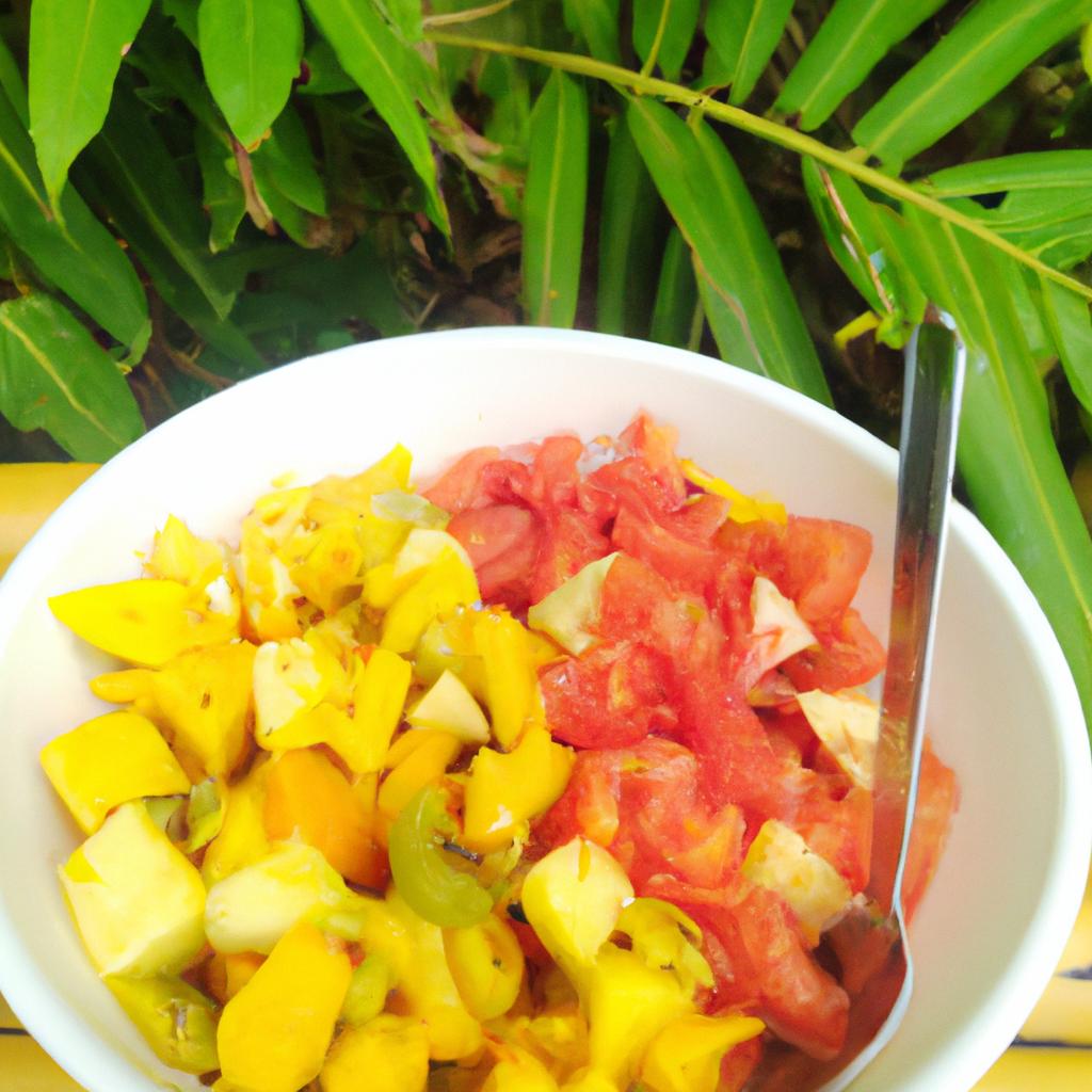Wholesome Fruit Salad with Papaya and Pineapple for a Healthy Snack