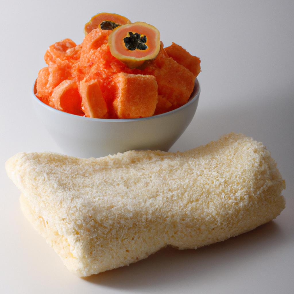 Using a papaya-based exfoliating scrub with a loofah sponge can help remove dead skin cells and reveal smoother, brighter skin.
