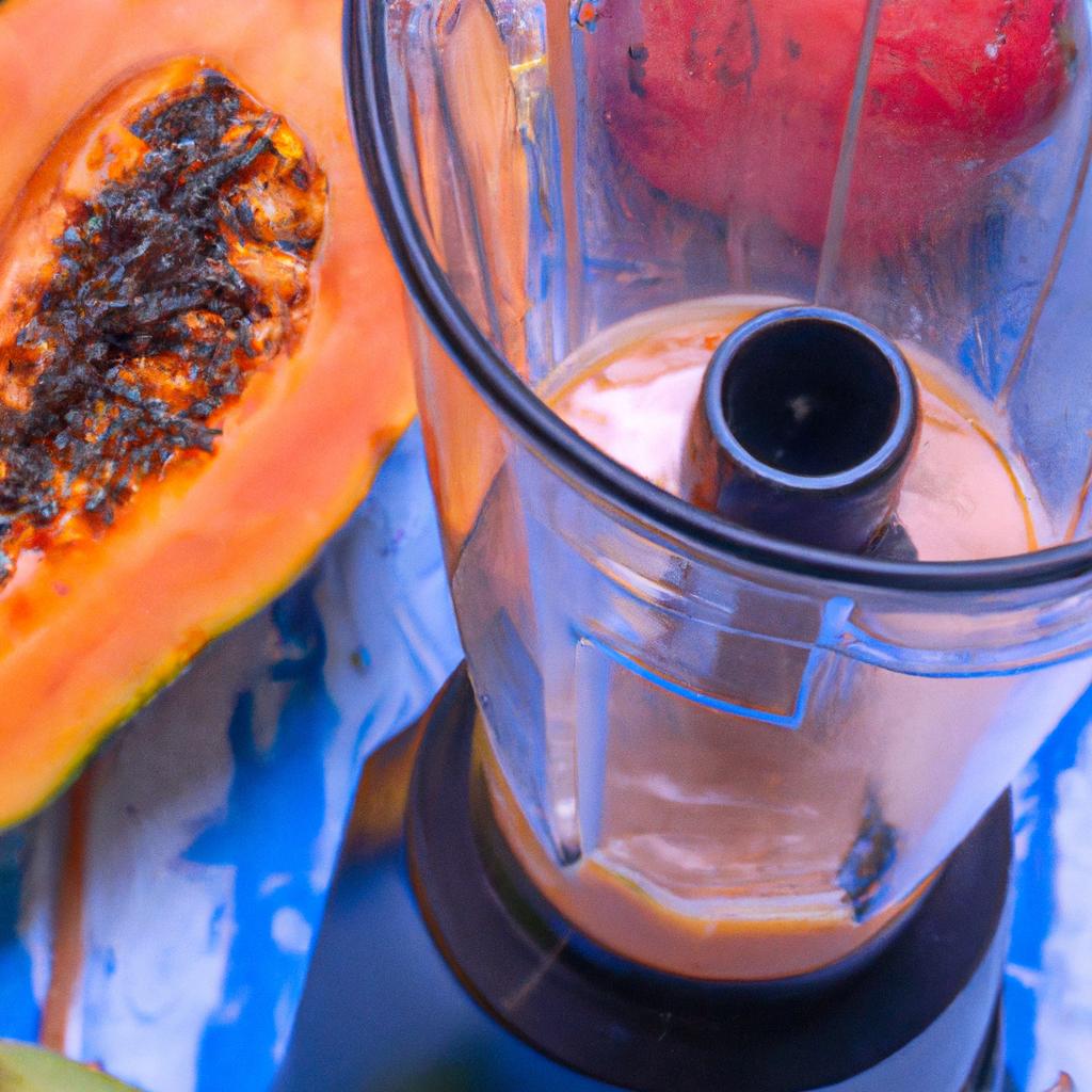 Blend fresh papayas for a healthy smoothie