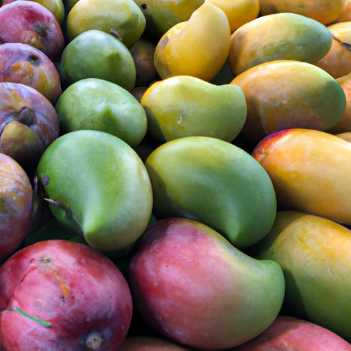 An assortment of mangoes, showcasing their regal appeal.