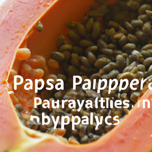 Papaya seeds contain enzymes that produce volatile compounds responsible for the fruit's distinctive odor.