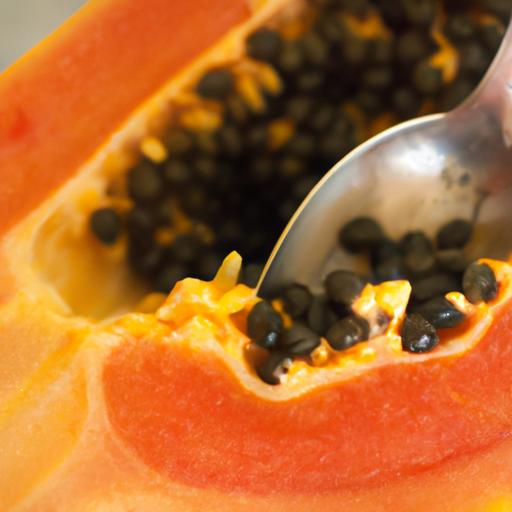 Once you know how to pick a ripe papaya, it's time to enjoy the delicious fruit inside. Slice it up and scoop it out with a spoon.