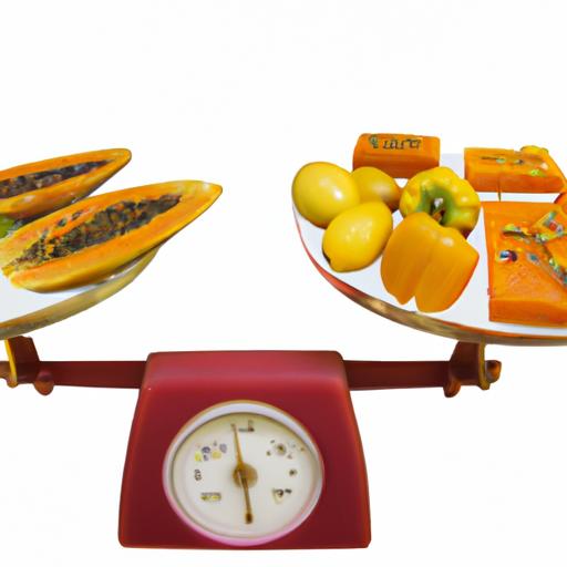 Finding the right balance: A scale representing the influence of food choices on weight gain.