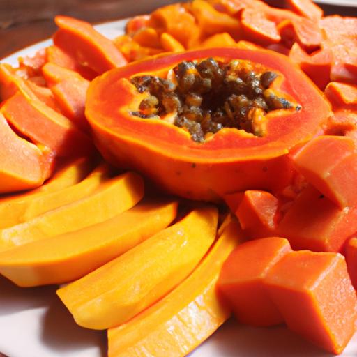 A healthy fruit salad that may trigger papaya allergy in some individuals.