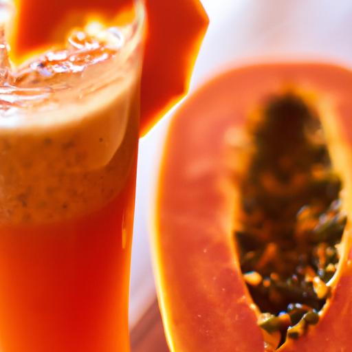 A glass of freshly squeezed papaya juice, packed with essential nutrients.