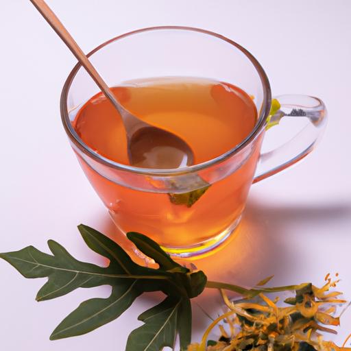 Add honey to your papaya leaf tea for a sweet taste.