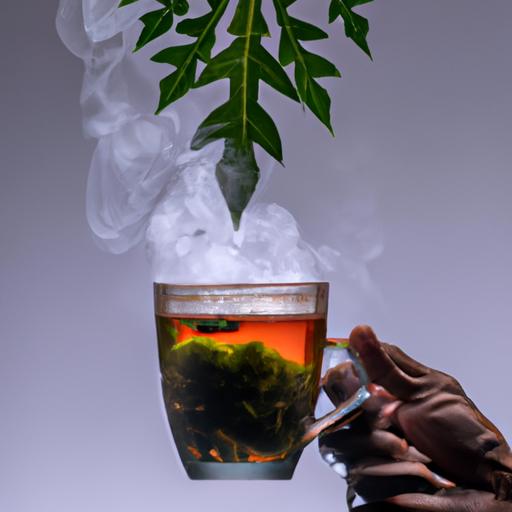 Papaya leaf tea for digestive aid