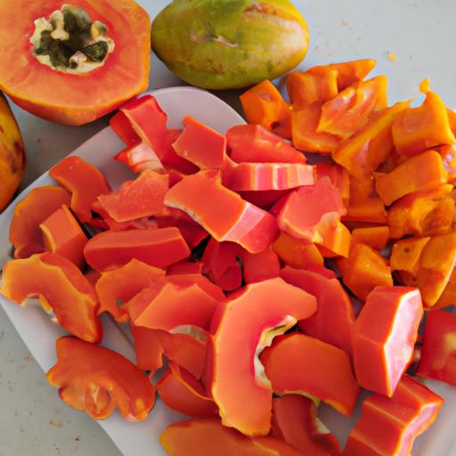 Including papaya in a mixed fruit plate provides a healthy and balanced snack option.