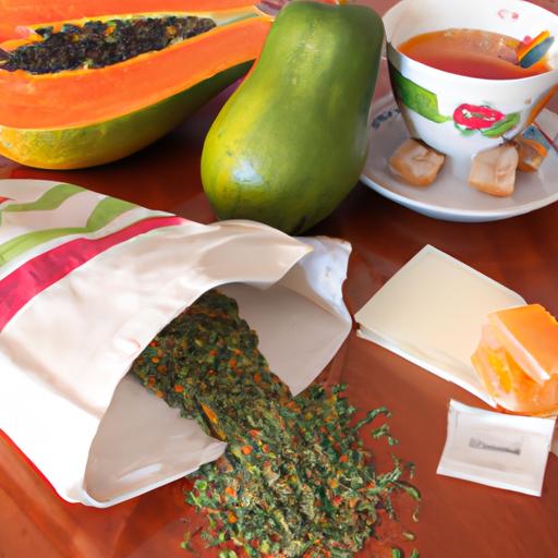 The ingredients used to make Panera Passion Papaya Green Tea
