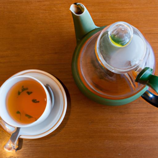 Savoring the refreshing and healthy taste of green tea.