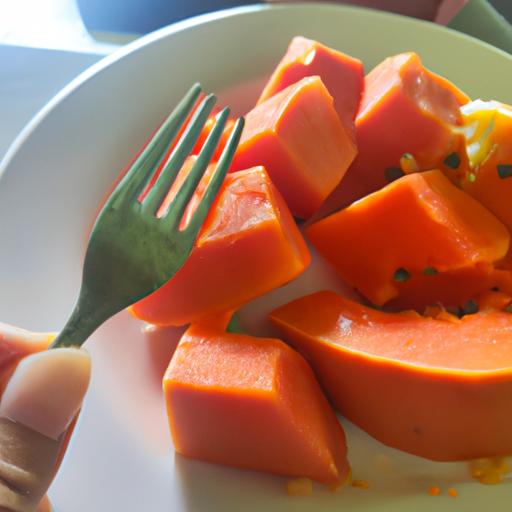 Starting the day off right with a papaya on an empty stomach