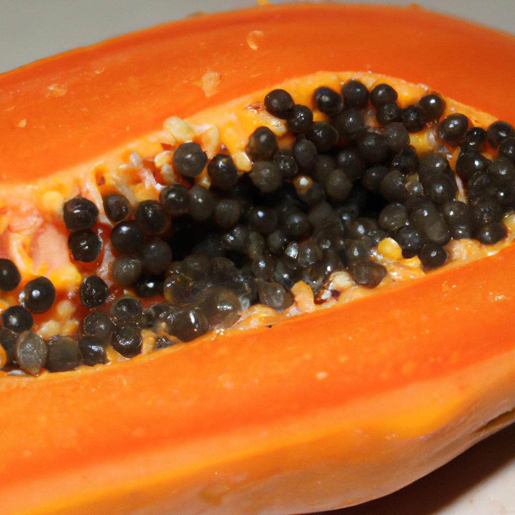 The perfect time to indulge in the deliciousness of a ripe papaya.
