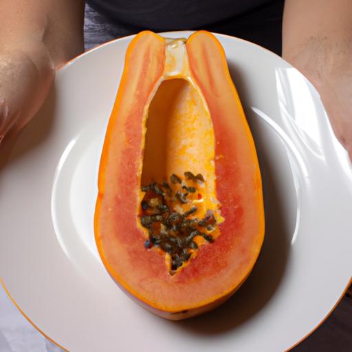 Sliced papaya on a plate, representing its potential immune-boosting properties