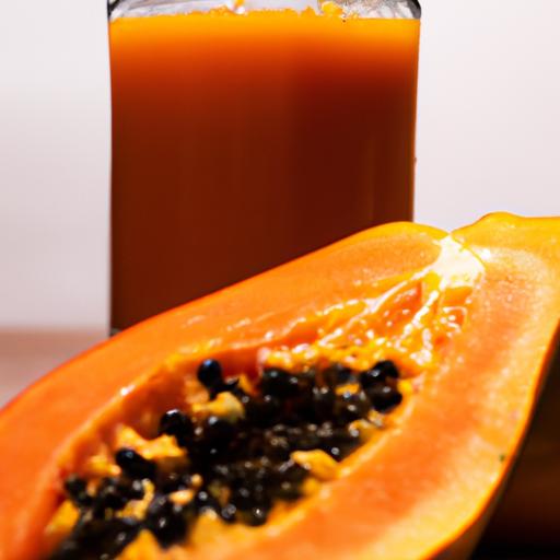 Enjoy the benefits of papaya juice for improved digestive health.