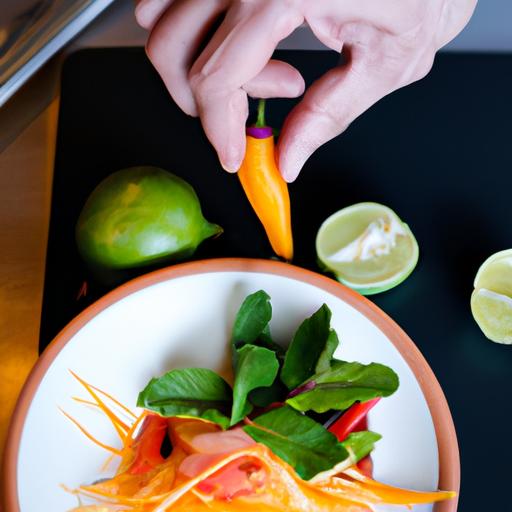 Enhance the taste of papaya with lime and mint in a fresh salad
