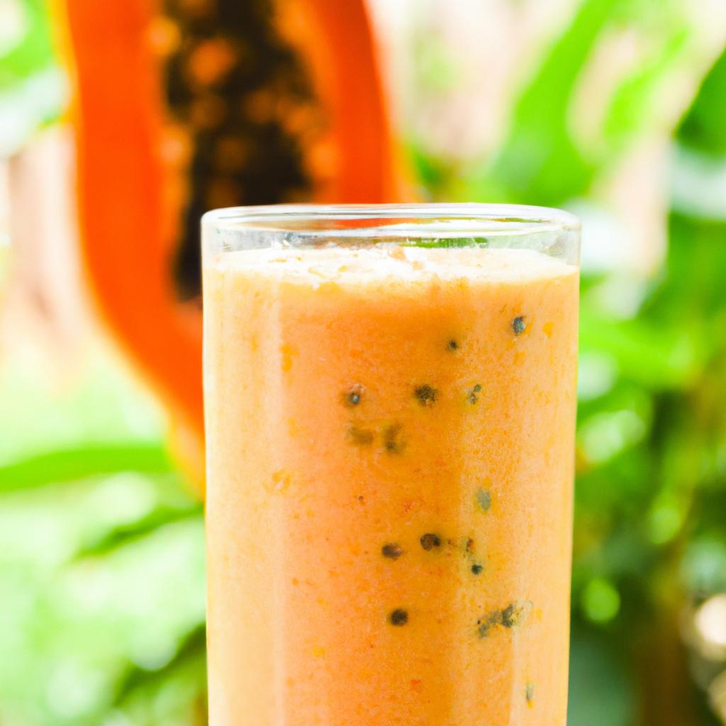 Blending papaya seeds into a smoothie can provide a nutritious and flavorful drink.