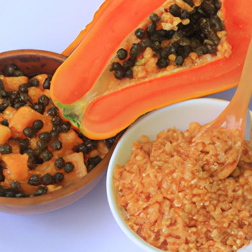 A bowl of male and female papaya seeds ready for consumption.