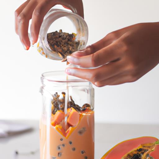 Adding papaya seeds to your smoothie is a great way to boost your immune system.
