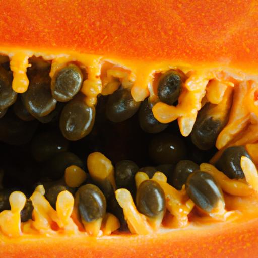 The active ingredient in papaya soap - papain-rich seeds.