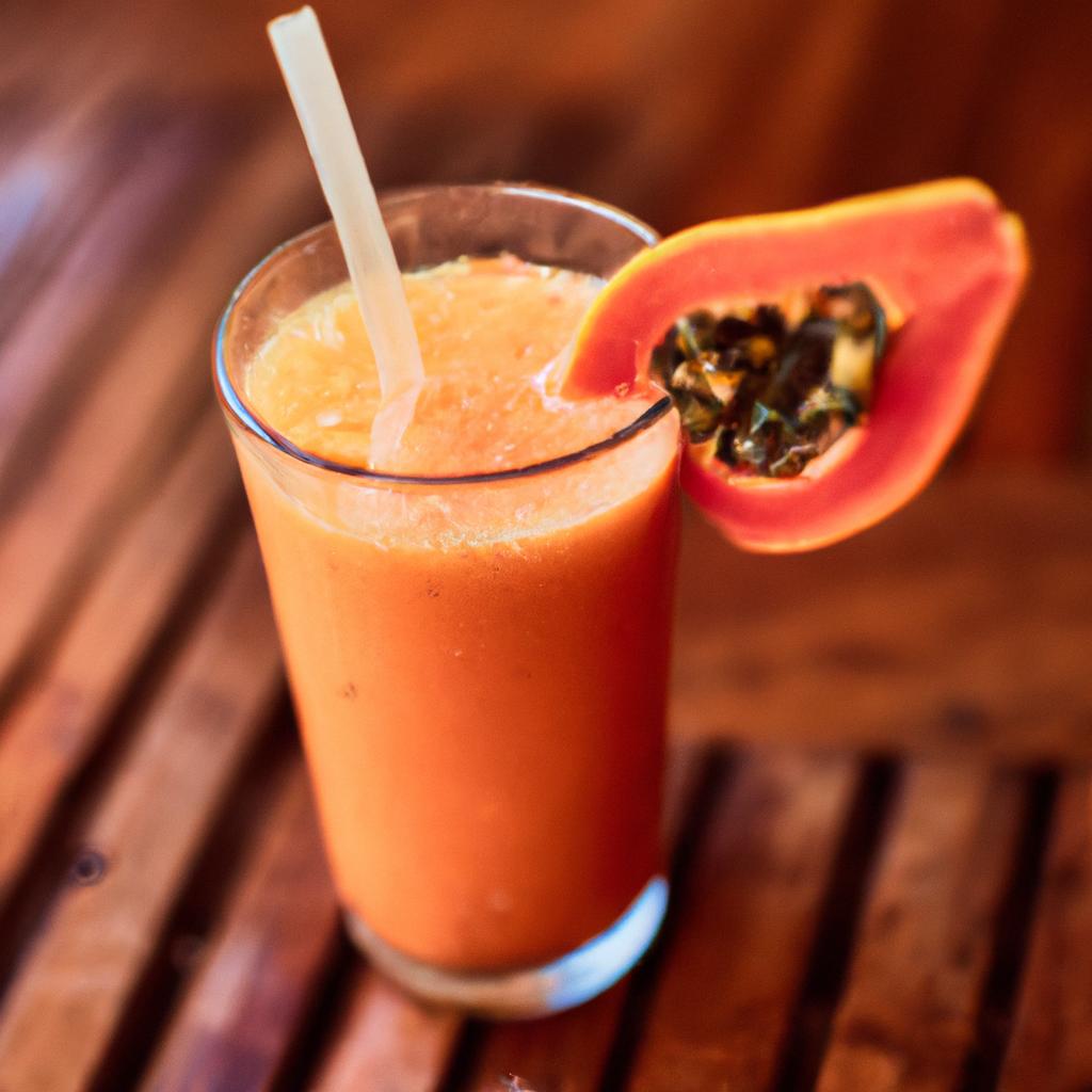 Papaya smoothie - a refreshing and healthy way to get your daily dose of fiber