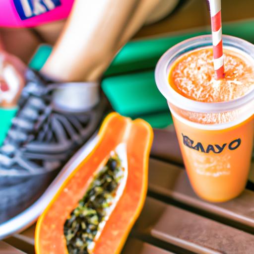 Refreshing papaya smoothie, a delightful choice for weight management and post-workout recovery.