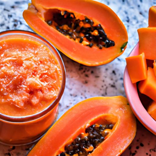 Frozen papaya chunks are a delicious addition to smoothies.