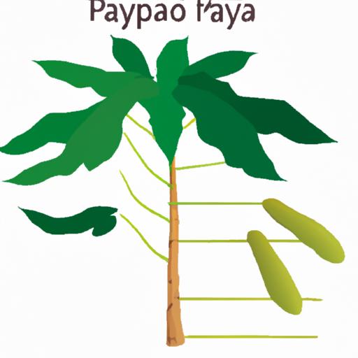 Papaya trees are known for their rapid growth and distinctive palmate leaves.