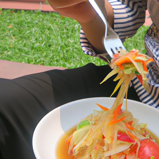 Indulge in a delicious and healthy papaya salad to maintain a healthy digestive system