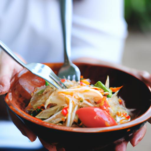 Looking for a healthy and flavorful salad option? Try papaya salad!