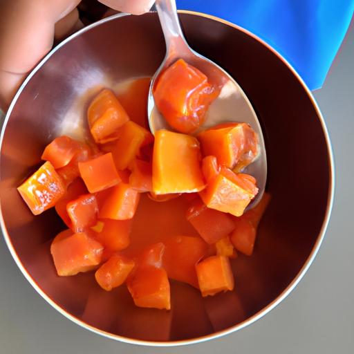 Thawed papaya cubes can be used in smoothies or as a topping for yogurt.