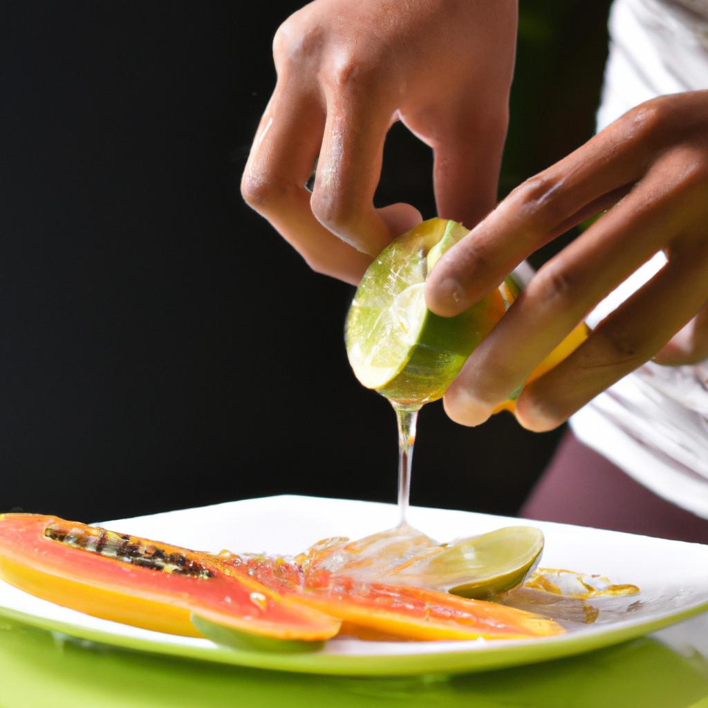 Adding lime juice to papaya enhances its flavor and adds a tangy kick.