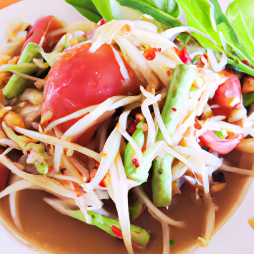 Tangy, spicy, and refreshing all at once - a flavorful papaya salad.