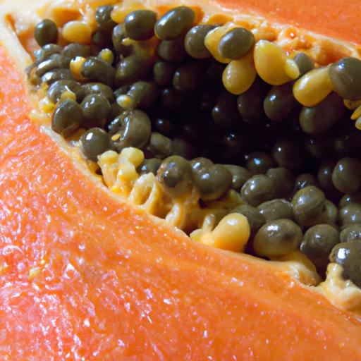 Ripe papayas have a bright orange color and soft flesh that is sweet and juicy.