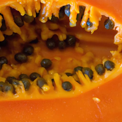 Ripe papaya bursting with vibrant color and juicy goodness.