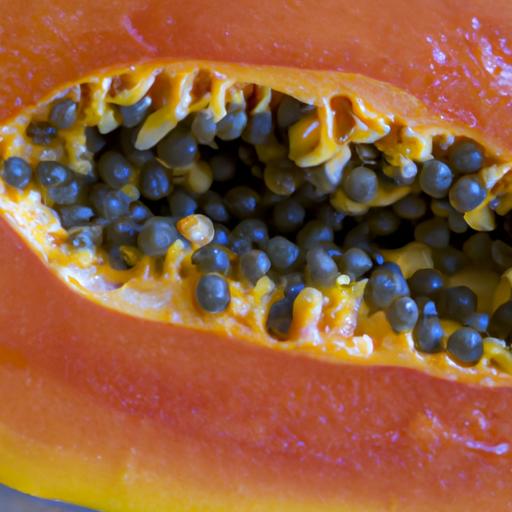Ripe papaya fruit with vibrant colors