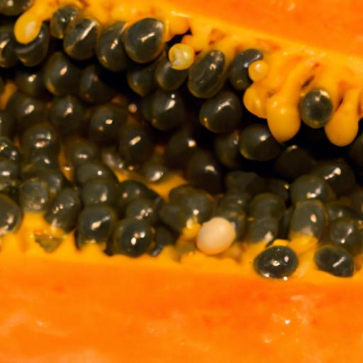 Close-up of a ripe papaya, bursting with nutrients