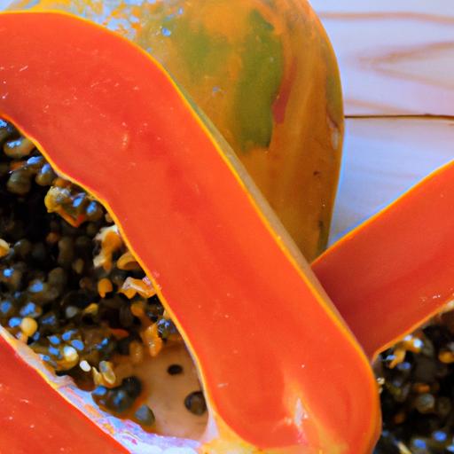 The vitamins and antioxidants in papayas can promote healthy skin and hair