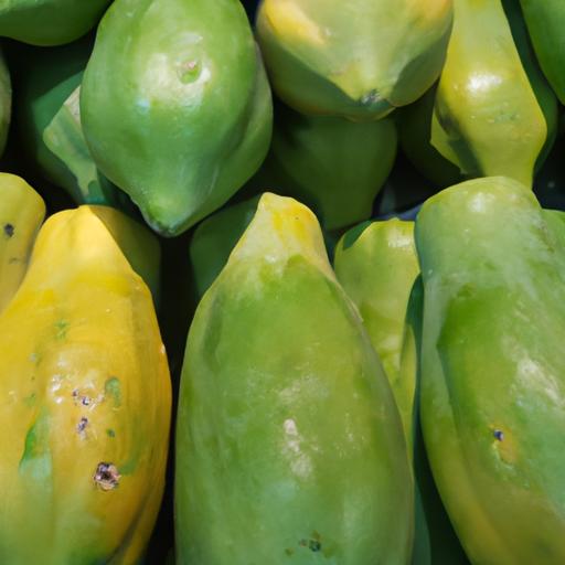 Unripe papayas are readily available at ethnic grocery stores
