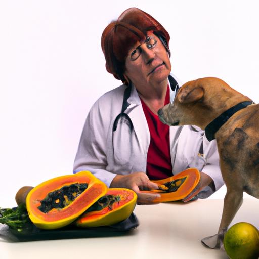 Consulting with a veterinarian is essential when incorporating papaya into a dog's diet.