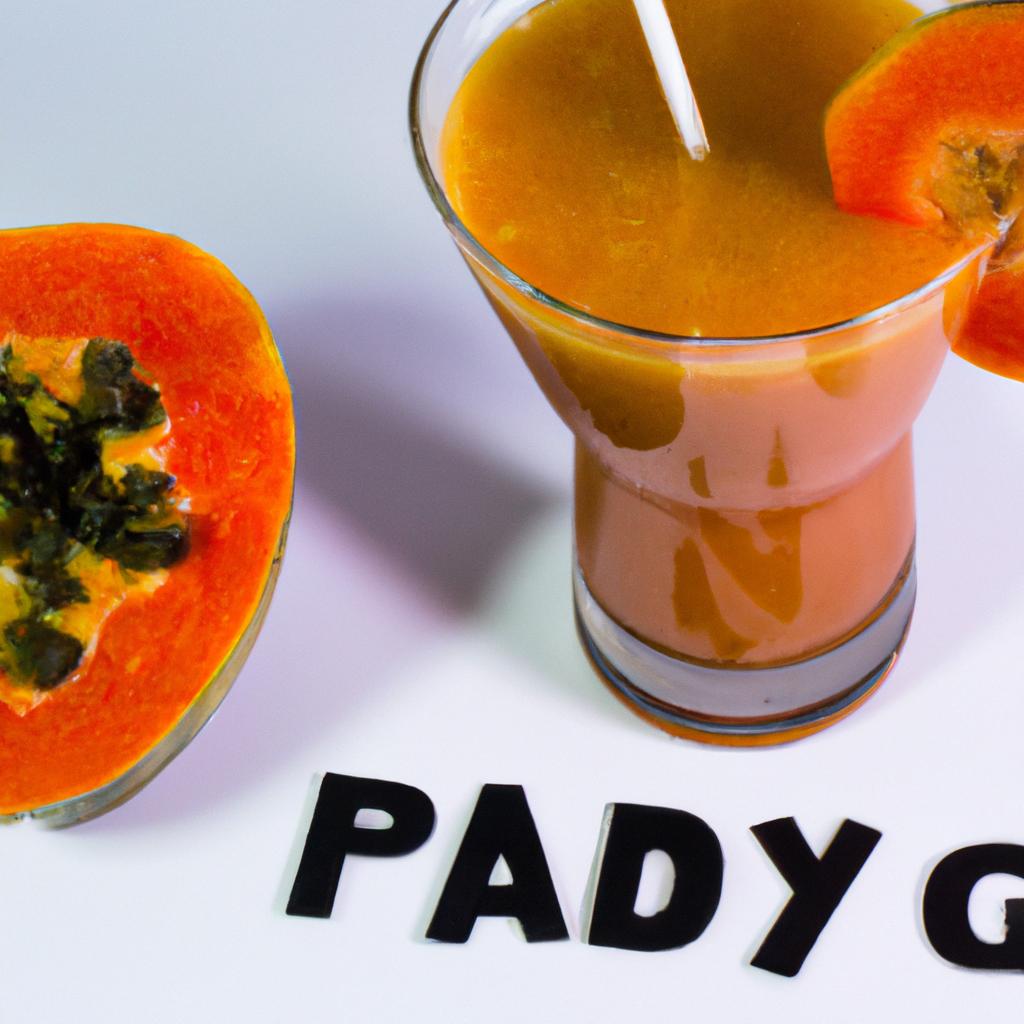 Refreshing papaya smoothie, a potential aid in managing blood sugar levels.