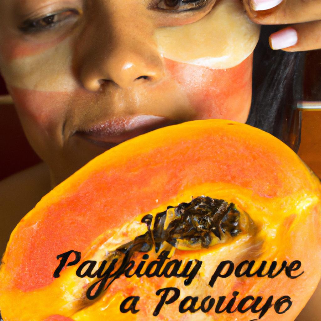 Applying a homemade papaya face mask for healthier skin