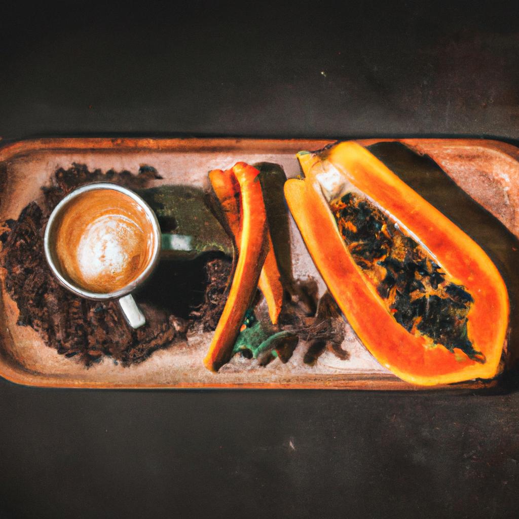 Enjoy the exotic taste of papaya coffee while nourishing your body