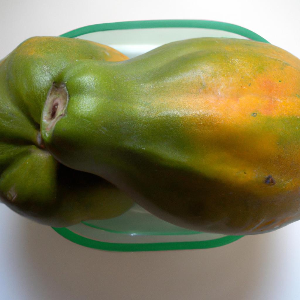 A close-up of a papaya, a potential cure for cancer, providing hope to cancer patients.