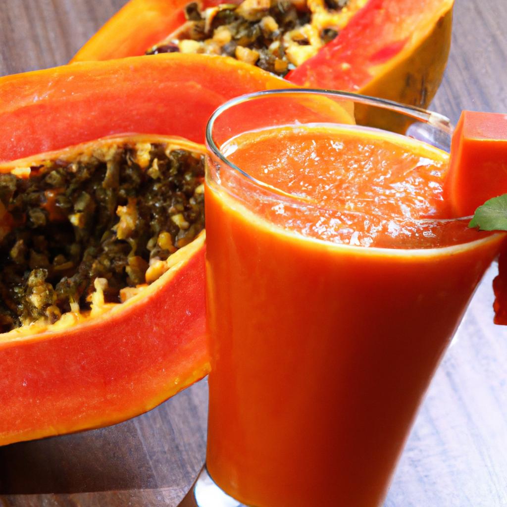 Indulge in a delicious papaya smoothie while working towards your weight loss goals.