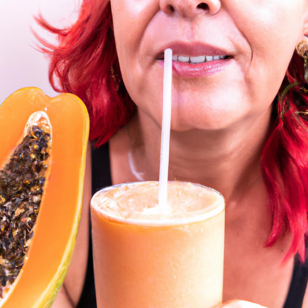 A delicious papaya smoothie - a possible addition to your weight loss journey.