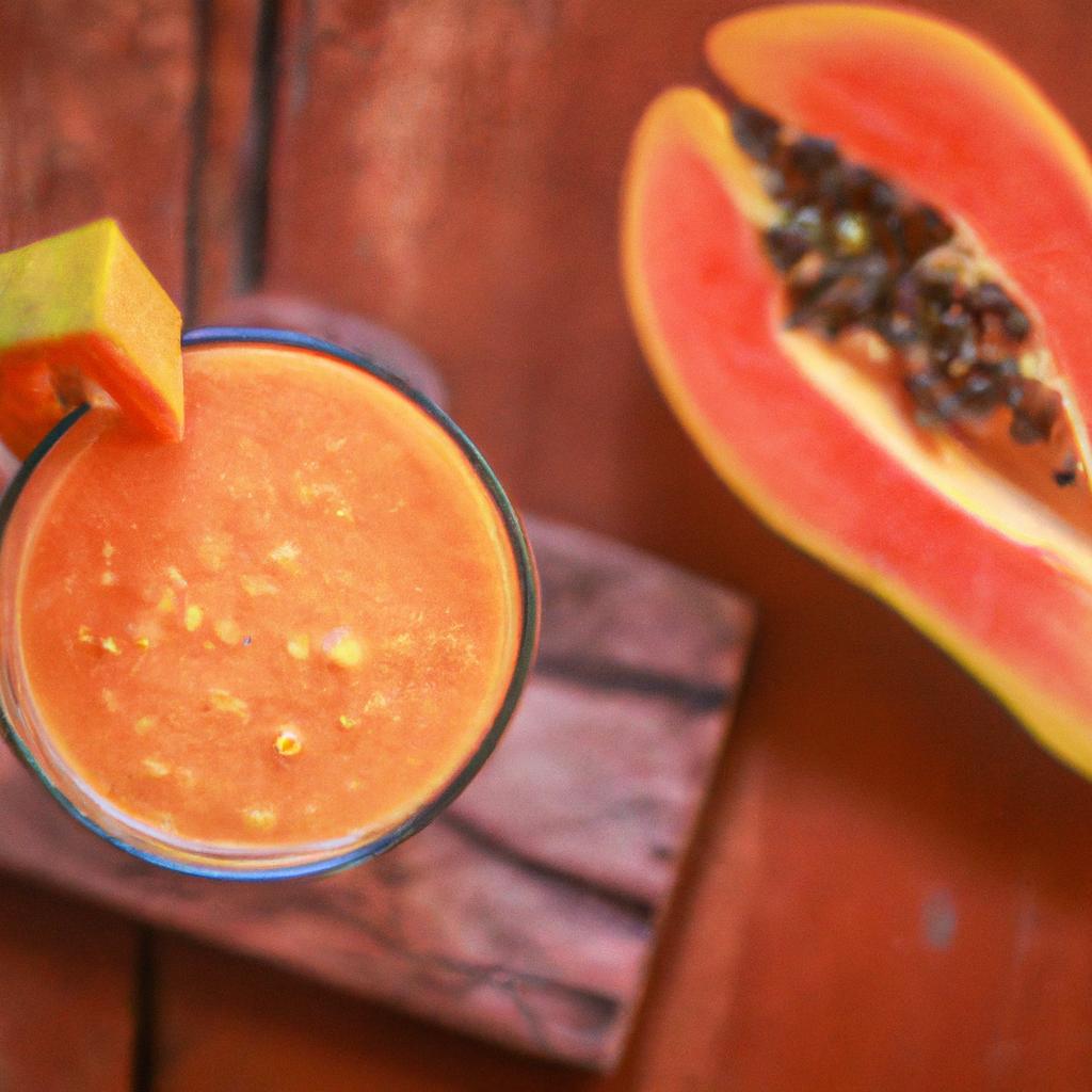 A refreshing papaya smoothie, a flavorful remedy for inflammation reduction.