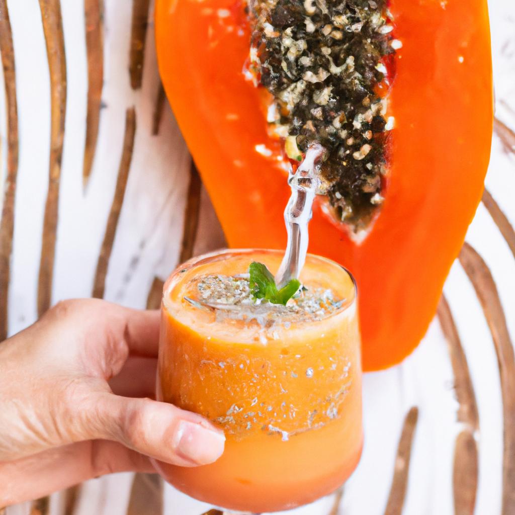 Refreshing papaya smoothie - a potassium powerhouse