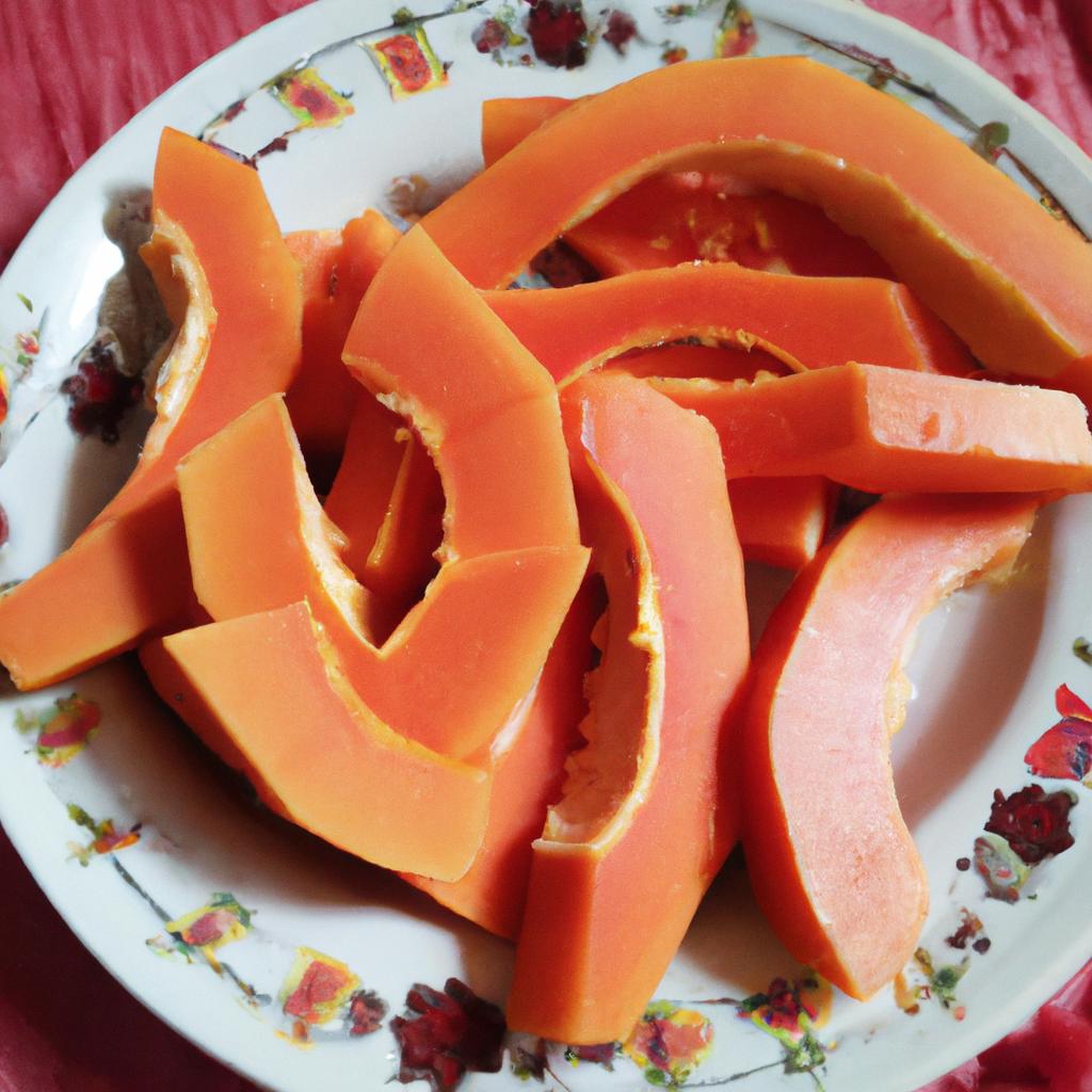 Savoring the goodness of papaya for a restful night's sleep.