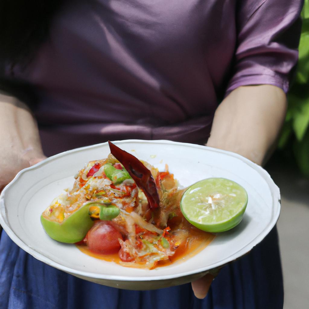 Indulge in a refreshing papaya salad to support your weight loss journey.